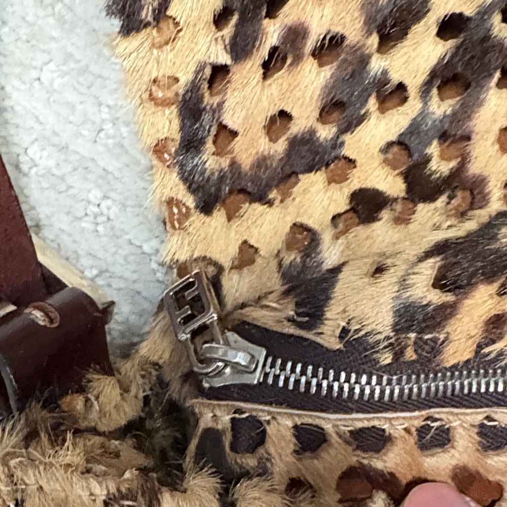 Fendi Perforated Pony Hair Baguette - Picture 6 of 10
